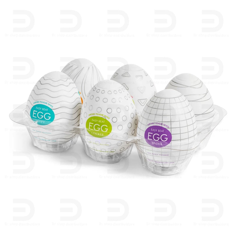 Kit Com 6 variações Egg Masturbador Lacrado texturizados