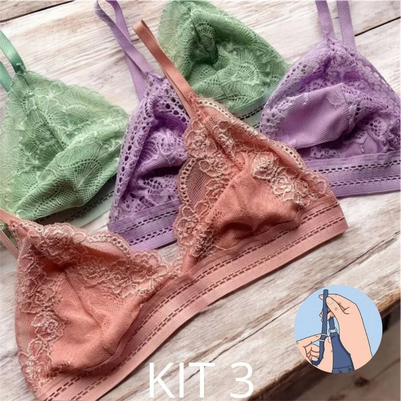 Sutiã Chama Rubra Kit c/3 Unidades