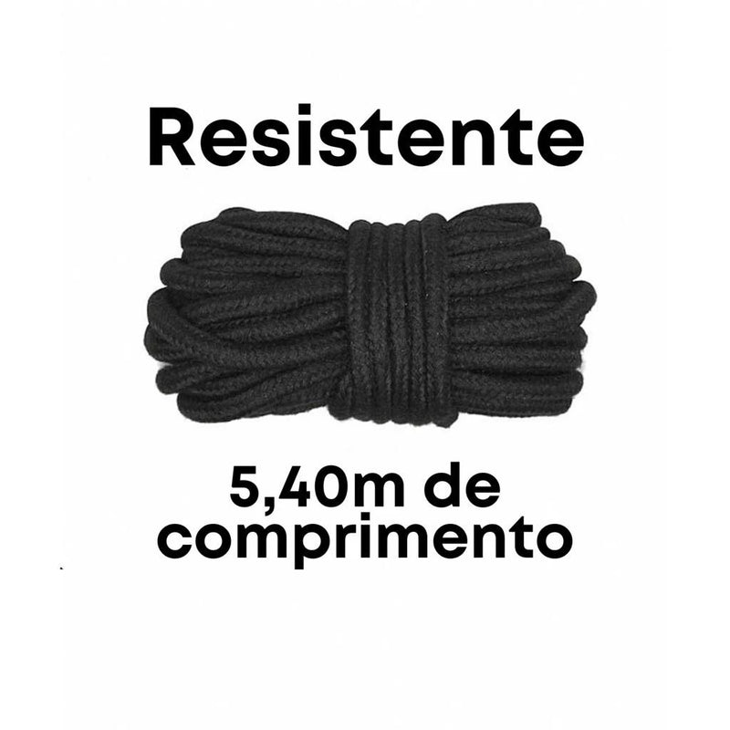 Kit Bondage Algema Corda Tornozeleira Chicote Mordaca