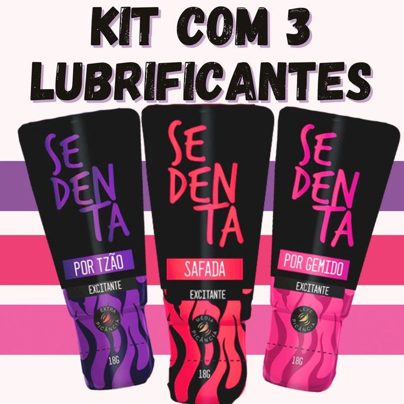 Kit 3 em 1 Sedenta por Tesão, Gemido e Safada