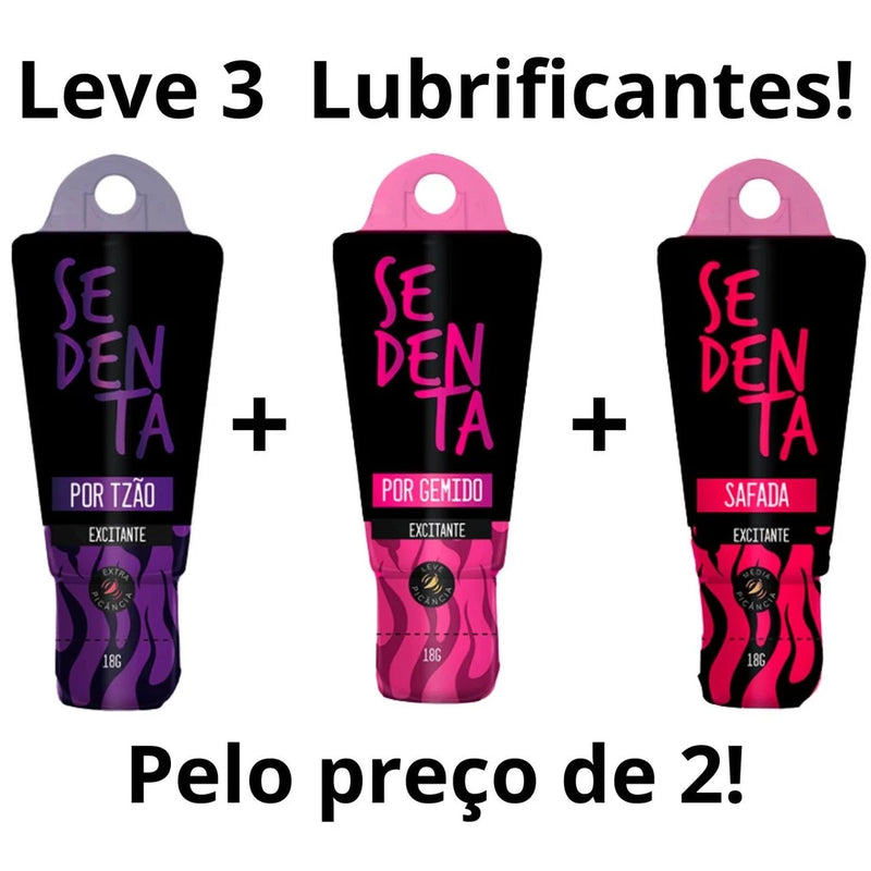 Kit 3 em 1 Sedenta por Tesão, Gemido e Safada